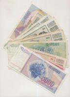Jugoszlávia 40db-os vegyes bankjegy tétel T:vegyes Yugoslavia 40pcs of banknotes C:mixed