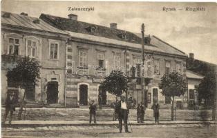Zaleszczyki, Zalishchyky; Rynek / market, shops (r)
