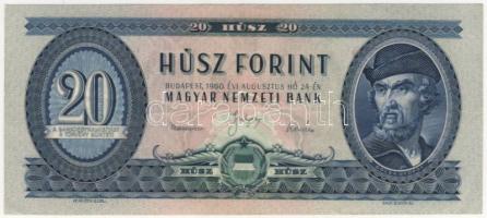 1960. 20Ft hátoldalon erősen felfelé csúszott nyomat! T:II