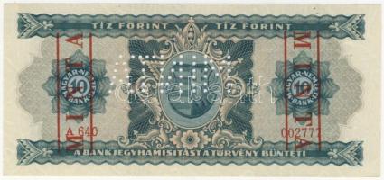 1946. 10Ft Minta perforáció + piros fny T:I