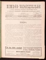 1930 Bp., A Nimród Vadászújság XVIII. évfolyamának összes száma egybekötve. Teljes évfolyam, 36 szám...
