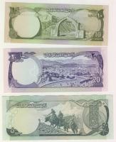 Afganisztán 1973-78. 10A-1000A 6db bankjegy teljes sor T:I