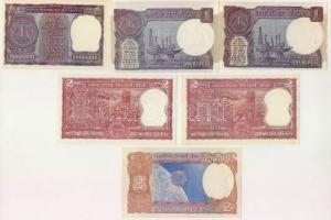 India 12klf bankjegy klf évszámokkal T:I