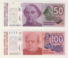 Argentína 1973-76. 5P,10P,50P,100P,500P T:I,I- + 1985-89. 1A,5A,10A,50A,100A T:I