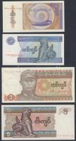 Myanmar 1990. 1K + 1991-98. 50P-1000K teljes sor T:I