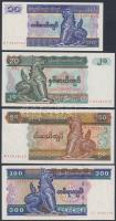 Myanmar 1990. 1K + 1991-98. 50P-1000K teljes sor T:I