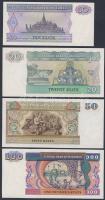 Myanmar 1990. 1K + 1991-98. 50P-1000K teljes sor T:I