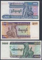 Myanmar 1990. 1K + 1991-98. 50P-1000K teljes sor T:I