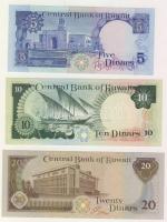 Kuwait 1968. 1/4D-20D 6db bankjegy, teljes sor T:I