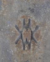 Kaszakőtartó, fém, jelzett, 20x6cm