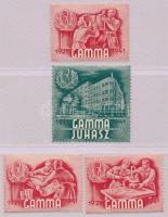 1941 Gamma-Juhász 4 db levélzáró