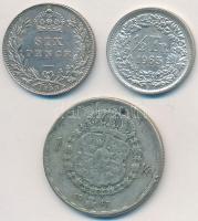 Vegyes: Nagy-Britannia 1893. 6p Ag "Viktória" + Svájc 1965. 1/2Fr Ag + Svédország 1943G 1K...