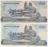 Észak-Korea 2002. 1000W (2x), az egyik "Specimen" fny-sal, 000-ás sorozatszámmal T:I
