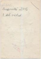 Jelzés nélkül: Grand Hotel Budapest. Vegyes technika, papír,  20x14 cm