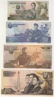 Észak-Korea 1992-2002. 1W-5000W 8klf bankjegy, teljes sor T:I