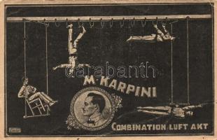 M. Karpini, Combination Luft Akt / Circus air acrobat, s: Urtz Otto (EB)