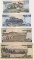 Észak-Korea 1992-2002. 1W-5000W 8klf bankjegy, teljes sor T:I