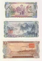 Észak-Korea 1978. 1W-100W 5klf bankjegy, teljes sor T:I