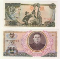 Észak-Korea 1978. 1W-100W 5klf bankjegy, teljes sor T:I