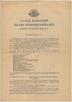 Budapest 1941. &quot;4%-kal kamatozó Állami Nyereménykölcsön (Erdélyi Nyereménykölcsön)&quot; tájékoztatója T:III