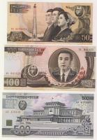 Észak-Korea 1992-98. 1W-500W 6klf bankjegy, teljes sor T:I