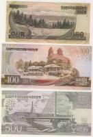 Észak-Korea 1992-98. 1W-500W 6klf bankjegy, teljes sor T:I