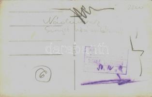 1950 Nádudvar, Szovjet hősi emlékmű, képeslapgyártáshoz kiválasztott kép, a hátoldalon a Népművelési...