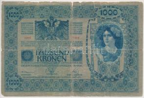 1902. 1000K (3x) kettő felülbélyegzett, az egyik román felülbélyegzés T:III-,IV