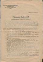 1933-47 Választási nyomtatványok a Független Kisgazdapárttal kapcsolatban. 3 db, változó méretben