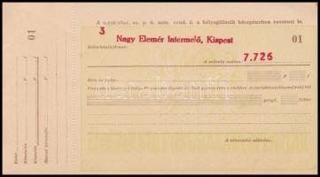 1940 Nagy Elemér fakitermelő kitöltetlen M.Kir. Postatakarékpénztári csekk-könyve. Használatlan 60-a...