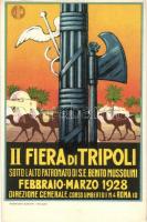 1928 Il Fiera di Tripolo, Sotto lalto patronato di s.e. Benito Mussolini / Advertisment of the Fair in Tripoli, under the patronage of Benito Mussolini, s: Baroni (EK)