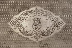 Hermann alpakka tálca, jelzett, 29×23 cm