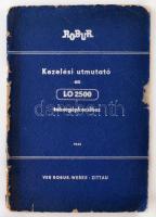 Robur kezelési útmutató az LO 2500 tehergépkocsihoz, 83 p. Leipzig, 1962, VEB-Robur. 69 p. + függelék. Kiadói, gerincén sérült kartonkötésben.