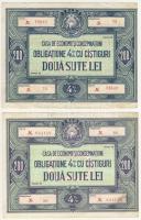 Románia 1950-es évek 4db kötvény