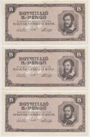 1946. 10.000BP (4x) + 1.000.000BP (3x) T:II,II-,III