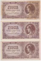 1946. 10.000BP (4x) + 1.000.000BP (3x) T:II,II-,III