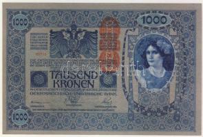 Ausztria 1902. 1000K "Deutschösterreich" függőleges, piros fny-sal T:I