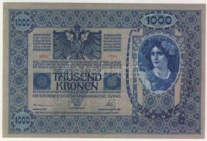 Ausztria 1902. 1000K "Deutschösterreich" függőleges, piros fny-sal T:I