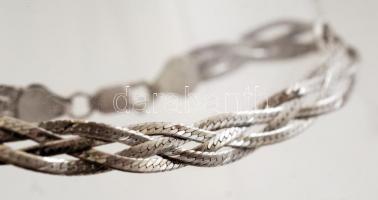 Ezüst nyaklánc és karkötő, Ag., nettó: 14.4gr., jelzett, 42cm, 17cm /Silver necklaces and bracelets,...