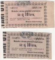 Miskolc 1860. 10kr 2klf papíron T:I,II+