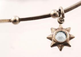 Ezüst lánc apró gyöngyökkel, Ag., bruttó: 5,2gr., jelzett, 26cm /Silver chain tiny pearls, Ag, gross...