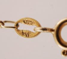 Aranyozott ezüst nyaklánc, Ag., nettó: 4,1gr., jelzett, 64cm /Gold plated silver necklace, Ag, net. ...