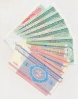 Fehéroroszország 1992. 5R + 25R + 50R (2xklf) + 100R + 1000R + Horvátország 1991. 1D (3x) + 5D (2x) ...