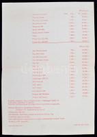 1969 Konsumex Ajándékautó Szolgálat prospektus vételárakkal. 30x21 cm