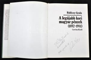 Rádóczy Gyula: A legújabb kori magyar pénzek (1892-1981). Budapest, Corvina, 1984 - alig használt ál...