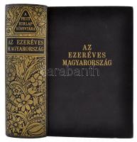 A Pesti Hírlap Könyvtára: Az ezeréves Magyarország. 1200 oldalon 1031 mélynyomású fényképpel és képpel, két színes térképmelléklettel és 82 szövegközti térképpel. Bp, 1939, A Pesti Hírlap Rt. Aranyozott kiadói egészvászon-kötésben, jó állapotban.