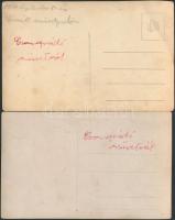 cca 1934 Csongrádi szüret. 2 db. Jelzetlen, hátoldalon feliratozva. 14x9 cm