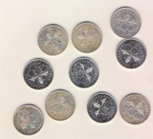 1992. 200Ft Ag "MNB" (10x) + 1993. 200Ft Ag "MNB" (4x) + 1994. 200Ft Ag "De...