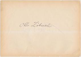 Otto Zöbisch (1868-1938) osztrák operaénekes saját kezű aláírása papírlapon, 16x24cm + ugyanazon a papírlapon Gurbán János (1956-) bariton operaénekes aláírása