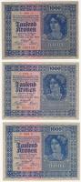Ausztria/Osztrák-Magyar Bank 1922. 1000K (3x) T:I,I-